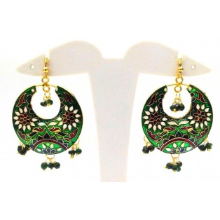 Meenakari Minakari Enamel Jhumka Jhumki Handmade Earrings Jewelry Drop Long E7